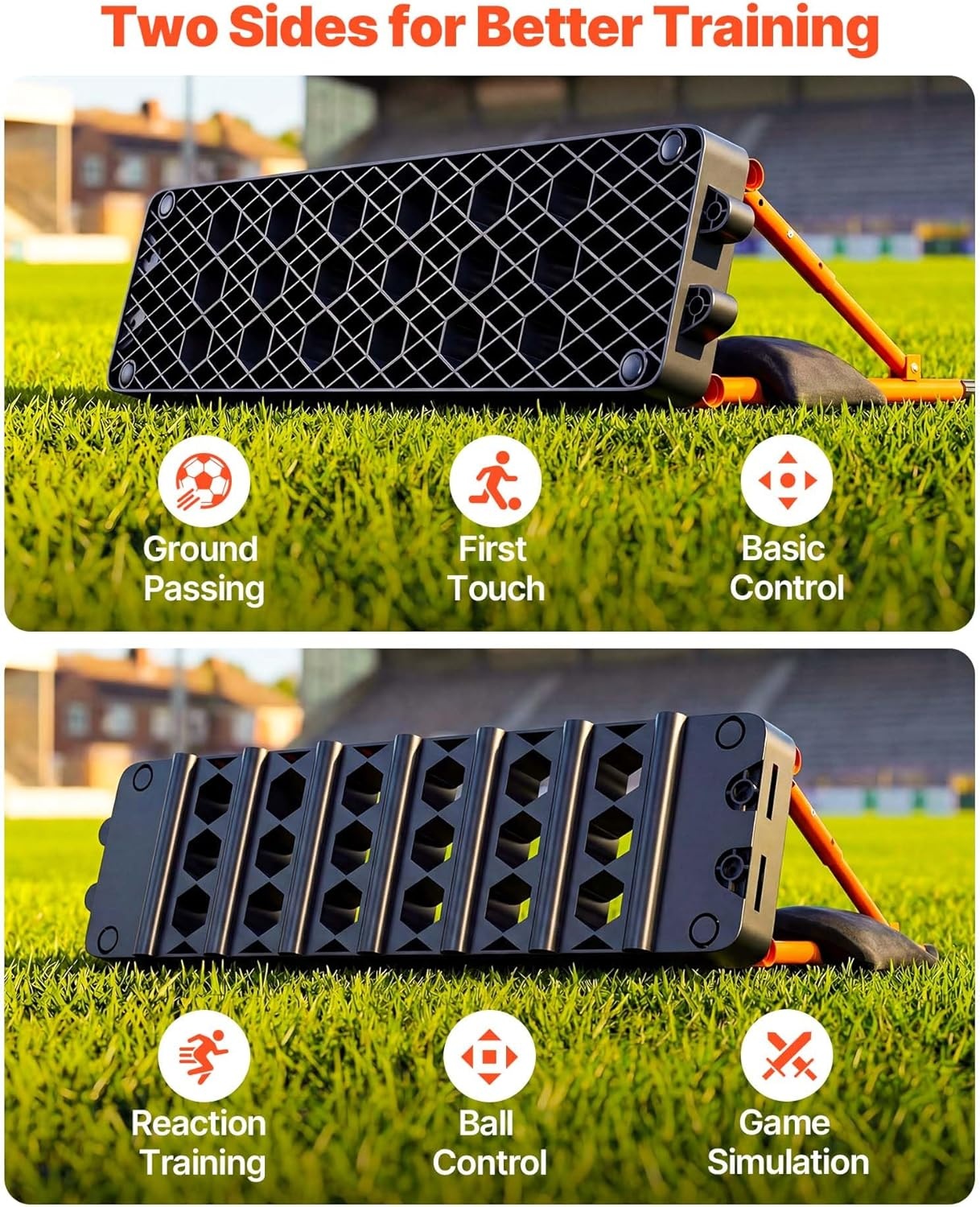 image:imageVEVOR Soccer Rebounder Board MultAdjustable Angles Portable Soccer Rebound Wall Foldable Kickback Board Soccer Practice Equipment Ideal for Kids amp Adults Passing amp Shooting Drills374 x 98