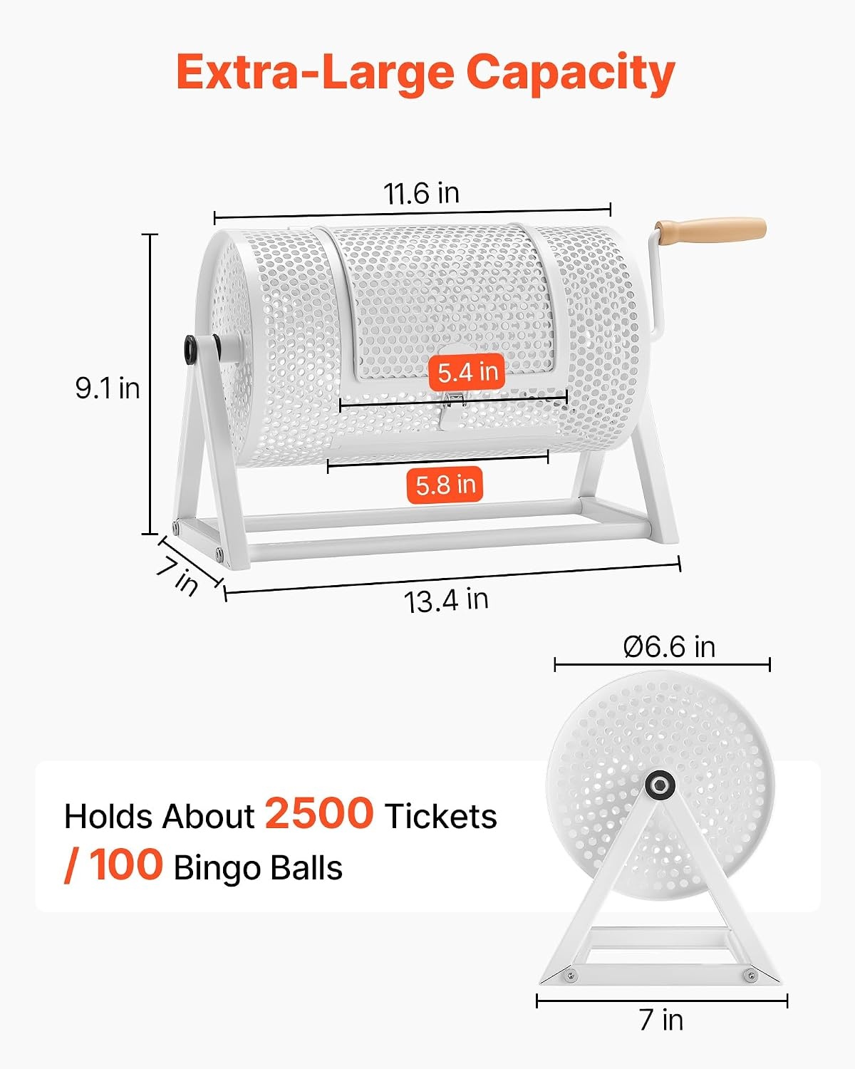 image:imageVEVORRaffle Ticket SpinnerWhite