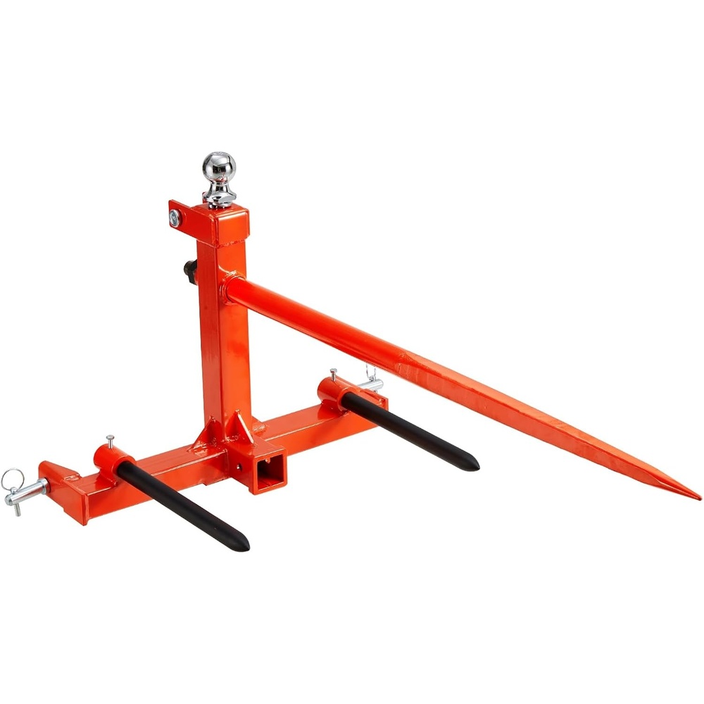 image:imageVEVOR 49 Hay Spear Bale Spears 1600lbs Loading Capacity ThreePoint Hitch Tractor Attachment with 2pcs 175 Stabilizer Spears Quick Attach Spike ForksThreepoint type