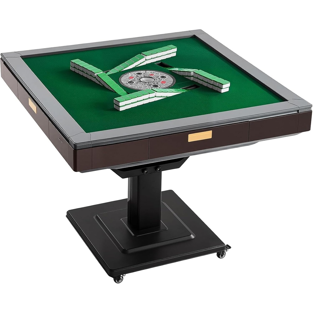 image:imageVEVOR Automatic Mahjong Table with Wheels 2 Sets of 42 mm Tiles 152 Pcs Roller Coaster Style MahjongTable Foldable and Automatic Shuffler for Home Outdoor Leisure amp Gifts for Mahjong Players40MM164 Pcs