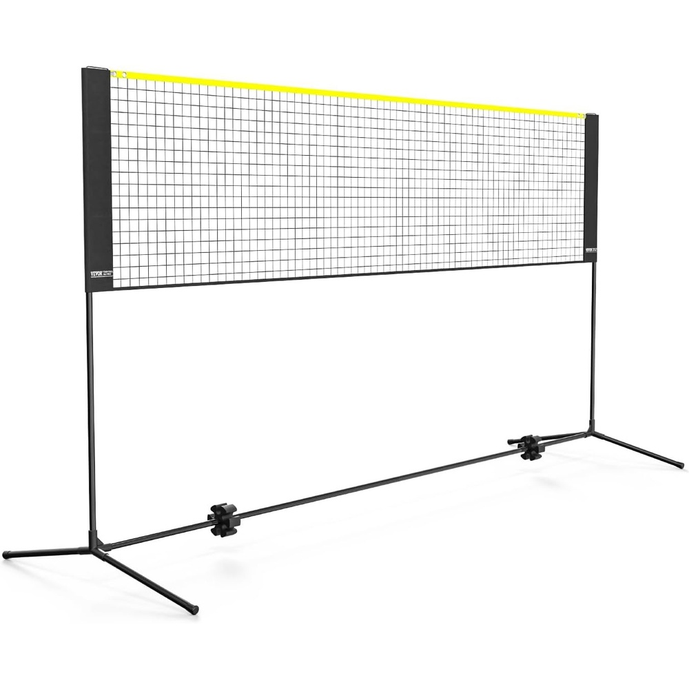image:imageVEVOR Badminton Net Height Adjustable Volleyball Net Wide Foldable Pickleball Net Portable Easy Setup Tennis Net Set with Poles Stand and Carry Bag for Kids Backyard Game Indoor Outdoor Use10ft