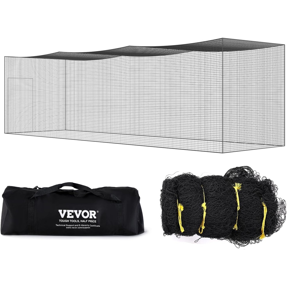 image:imageVEVOR Baseball Batting Netting10355570 FT Golf Softball Baseball Batting Hitting Training Net Professional Practice Portable Pitching Cage Battings Cages Netting for Indoor Outdoor NET ONLY35 FT ONLY NET