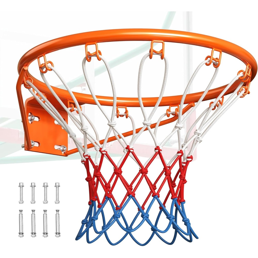 image:imageVEVOR Basketball Hoop 44 54 Inchs PC Backboard Wall Mounted Basketball Portable Hoop amp Goal Indoor amp Outdoor with HandCrank Adjustment Classic Basketball Court Teens Adults Schools ParksOrange Rim 18in