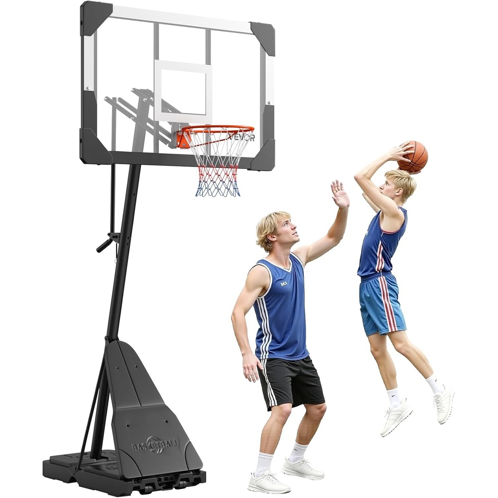 image:imageVEVOR Basketball Hoop Basketball Hoop 44 48 50 54 Inchs PC Backboard 4410FT Height Adjustable Basketball Portable Hoopamp Goal IndoorOutdoor Classic Basketball Court Teen Adult School ParkBlack Quickly Adjust 44in