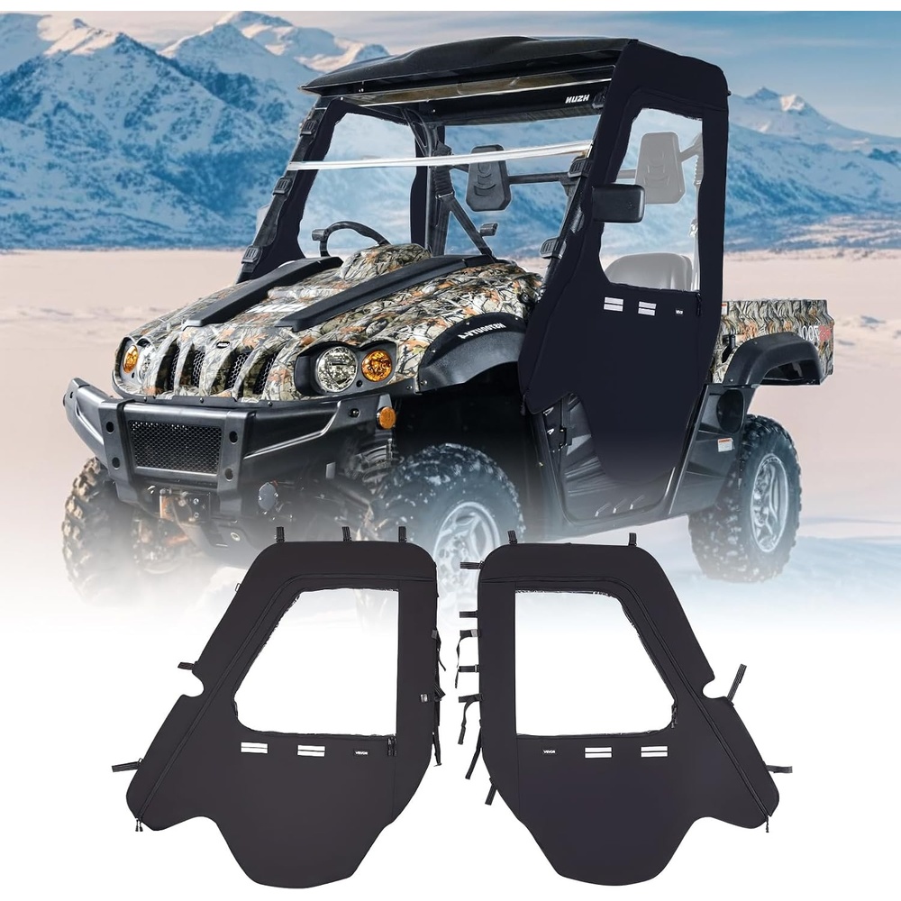 image:imageVEVOR Cab Enclosure Upper Doors Compatible with Polaris RZR XP4 1000Turbo 20142023 Soft Upper Doors Windproof Upgraded Zipper UTV Soft Side Window Kit Work with Side Mirrors and WindshieldsHisun 500 700Axis 500 700