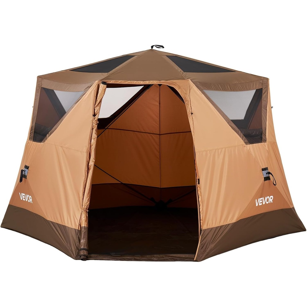 image:imageVEVOR Camping Tent 6 Person Pop Up Instant Cabin Tent with Rainfly Mesh Side amp Top Windows 60 Second Easy Setup Portable Waterproof Cabin Hub Tents with Carry Bag for Family Outdoor Camping Hiking