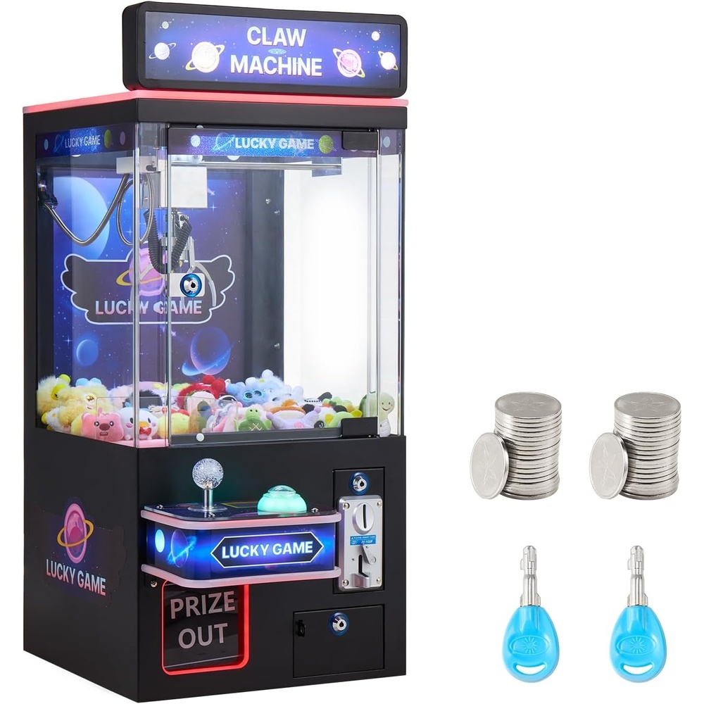 image:imageVEVOR Claw Machine 03 Jaw Diameter 05 Jaw Lifting Crane Prize Grabber Commercial Arcade Game Toys Cool Fun GrabandWin Machine wLight and Sound Dispenser Vending Toy for KidsBoys ampGirlsPurple