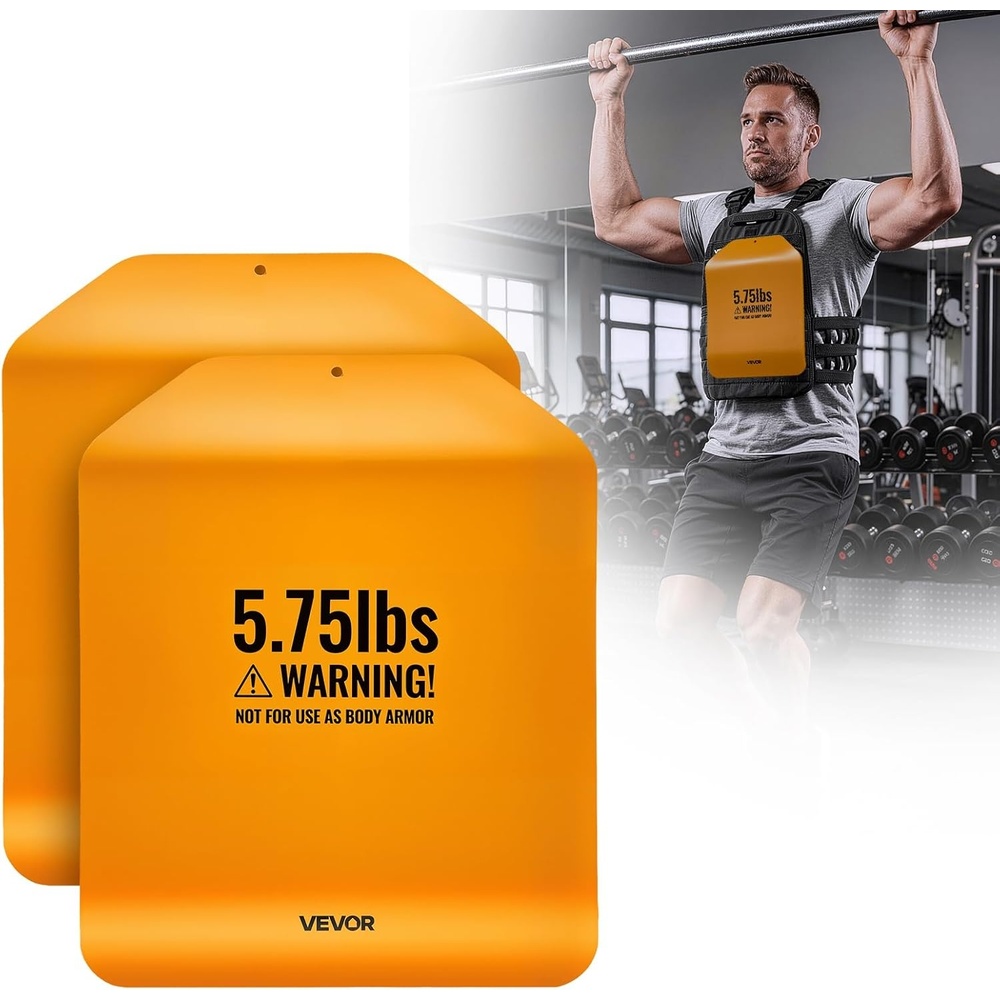 image:imageVEVOR Curved Weight Vest Plates 575875145 LB Pairs Premium Steel Tactical Weighted Plates for Vest Ergonomic Design for Strength Endurance Training Running Jogging Fitness Heavy Workouts575LB2 Curved Plates