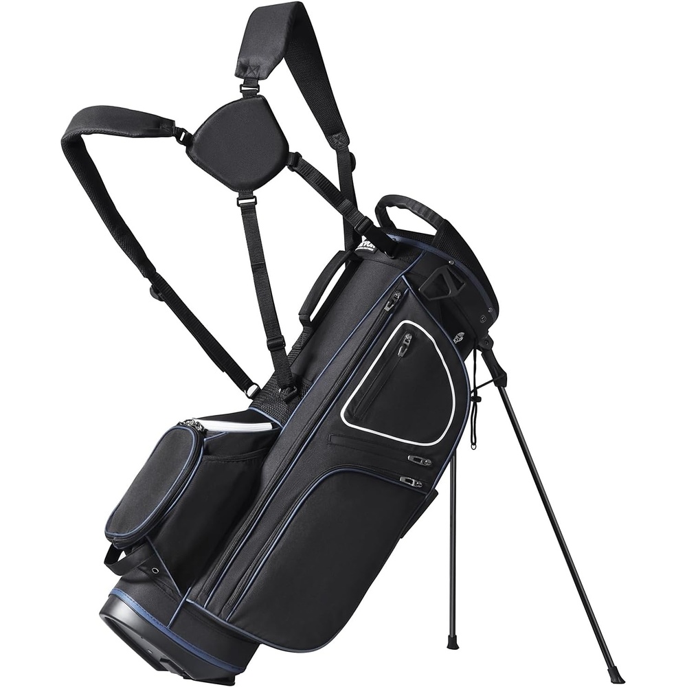 image:imageVEVOR Golf Cart Bag with 14 Way Organizer Divider Top Premium Cart Bag with Stand Durable Golf Bags with Handles amp Dust Cover amp Detachable Dual Strap for Men amp WomenBlack