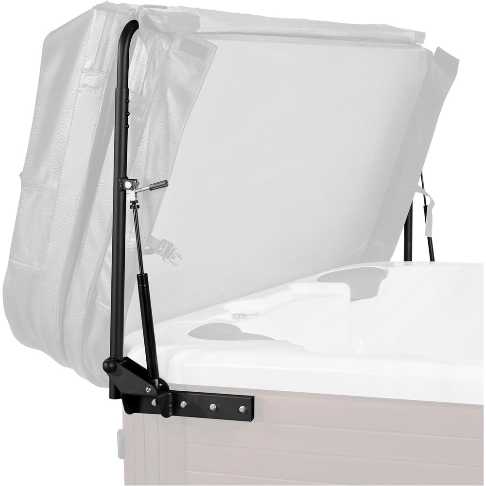 image:imageVEVOR Hot Tub Cover Lift Height 315413 Width 53925 Adjustable Installed at The Bottom on One Side Suitable for Various Sizes of Rectangular Bathtubs Hot Tubs Spa BlackHydraulic  Mounts on Both Top Sides  SCL06