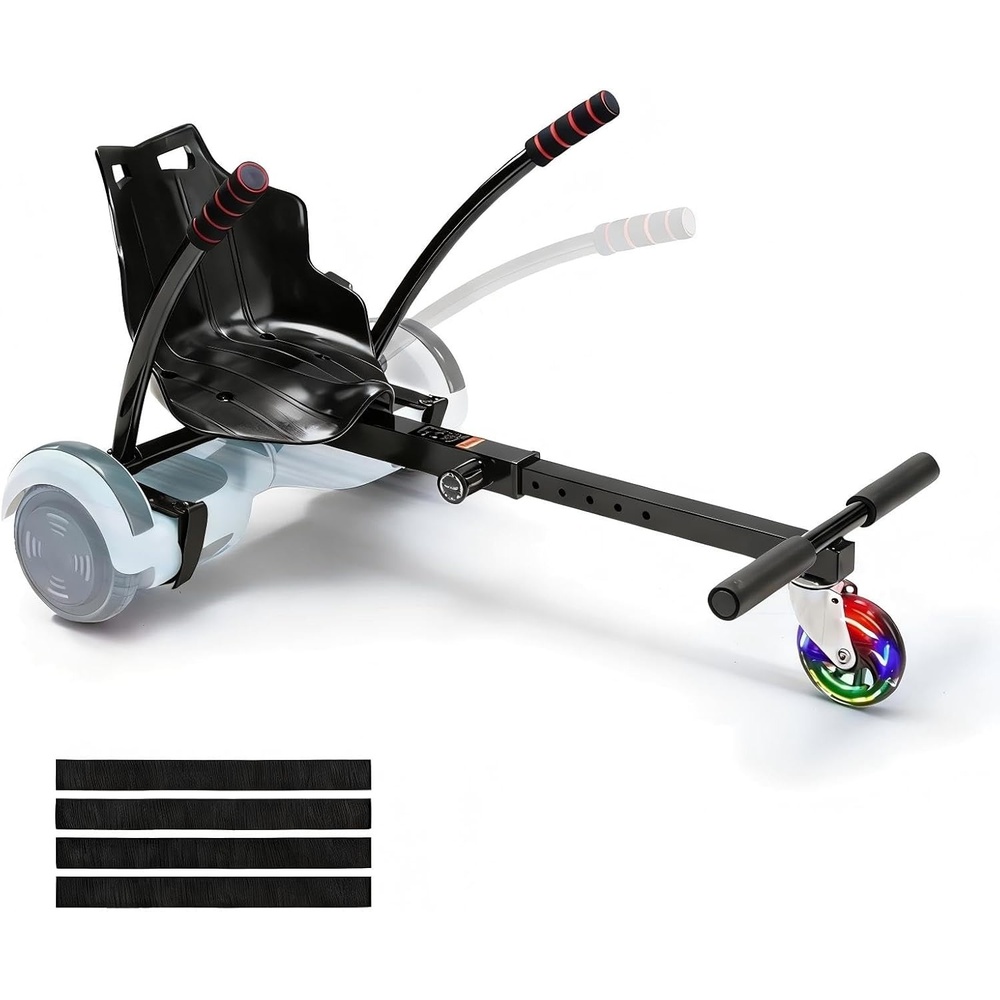 image:imageVEVOR Hoverboard Seat Attachment Adjustable Frame 220 LBS Capacity Fits 65 8 85 10 Hoverboards Go Kart Accessory for Kids amp AdultsLed