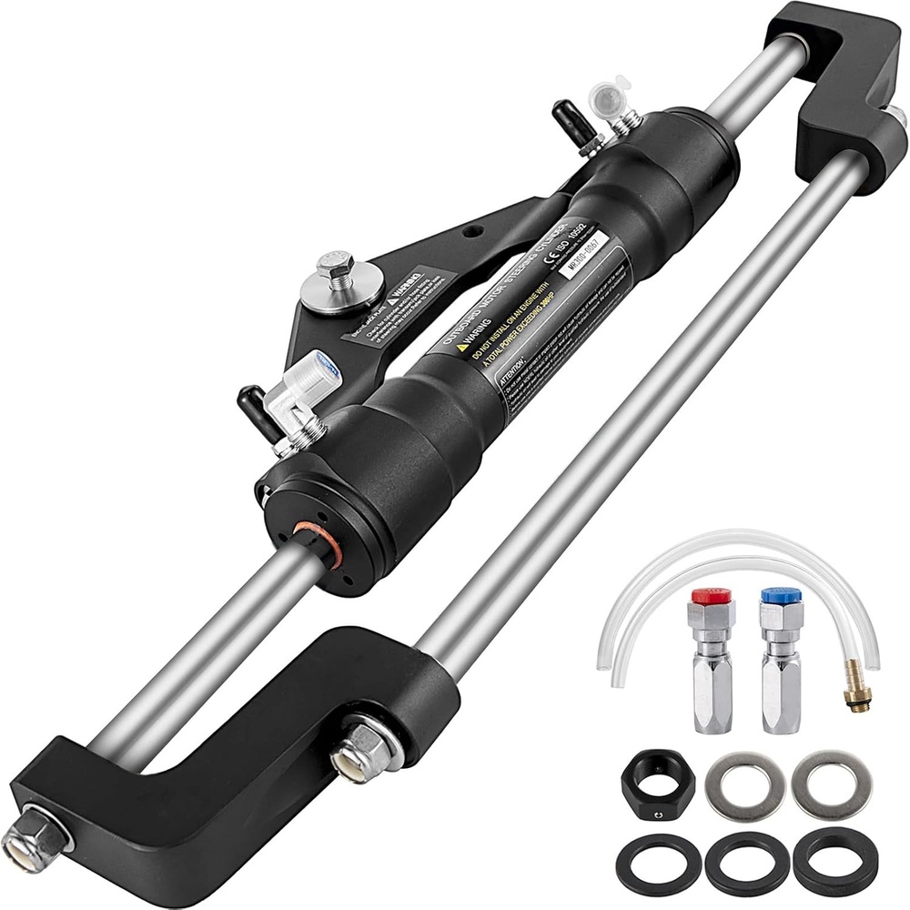 image:imageVEVOR Hydraulic Outboard Steering KitCylinder With Steering Hose
