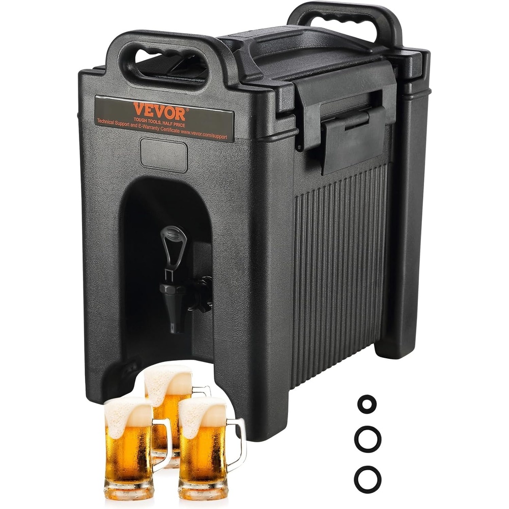 image:imageVEVOR Insulated Beverage Dispenser 25 Gallon Foodgrade LDPE Hot and Cold Beverage Server Thermal Drink Dispenser Cooler with 09 in PU Layer TwoStage Faucet Handle for Restaurant Drink Shop25 Gallon