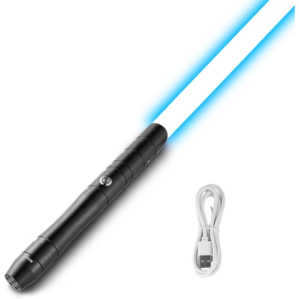 image:imageVEVOR Light Sword 40 Light up Sword with 12 RGB Colors Mute Mode and Realistic Handle Rechargeable Light Up Toy for Adults and Kids Christmas Day Halloween Cosplay Birthday Black38 inch  Single