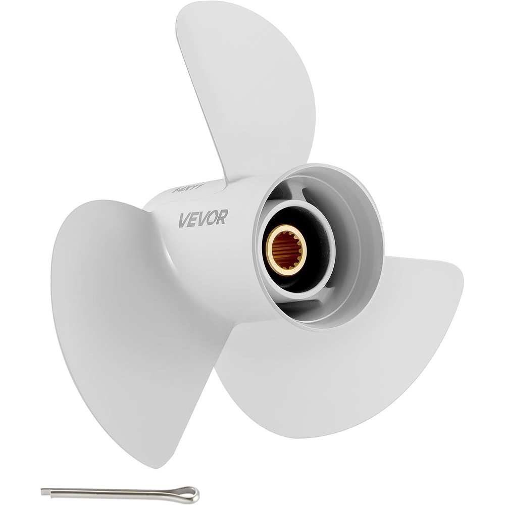 image:imageVEVOR Outboard Boat Propeller Upgrade OEM 15 Spline Tooth Aluminum Fit Yamaha Engines  60130 HP 414 Gearcase 3Blade RH Right Hand Rotation140 x 140 x 61