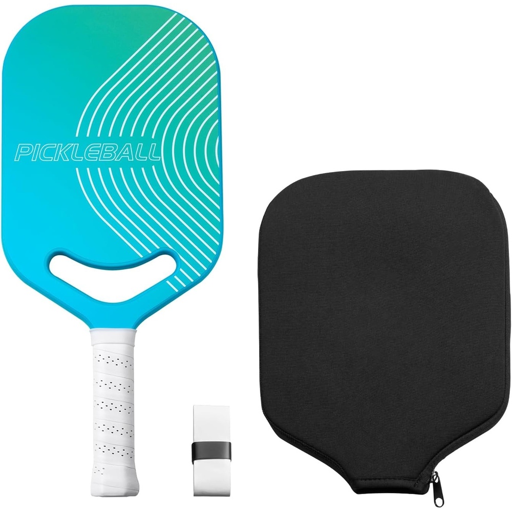 image:imageVEVOR Pickleball Paddle T700 Carbon Fiber Surface amp Honeycomb Core Pickleball Paddle with Increased Power amp Control amp Spin Pickle Ball Racket for Adults Men amp Women ChildrenCyan Gradient