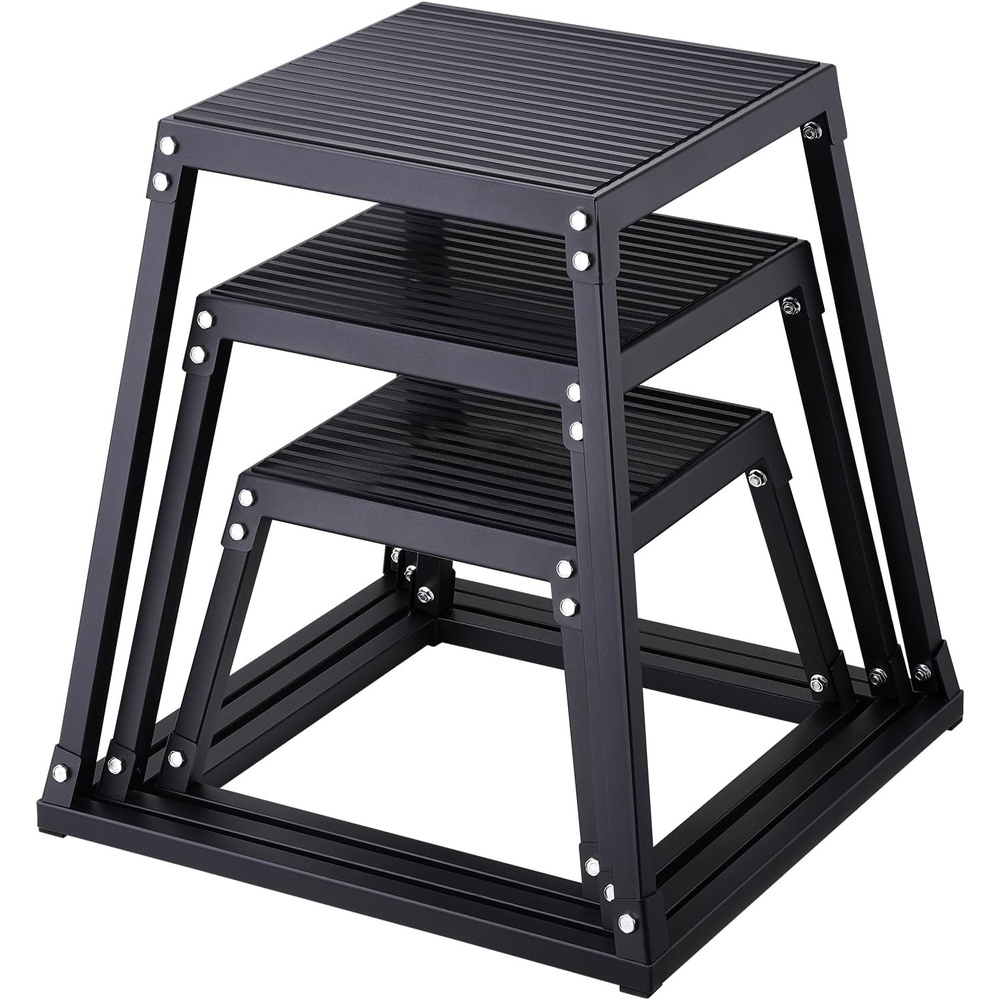 image:imageVEVOR Plyometric Platform Box Plyometric Jump Box Fitness Steel Plyo Box for Home Gym Jump Training Crossfit Conditioning Strength Training BlackBlack3