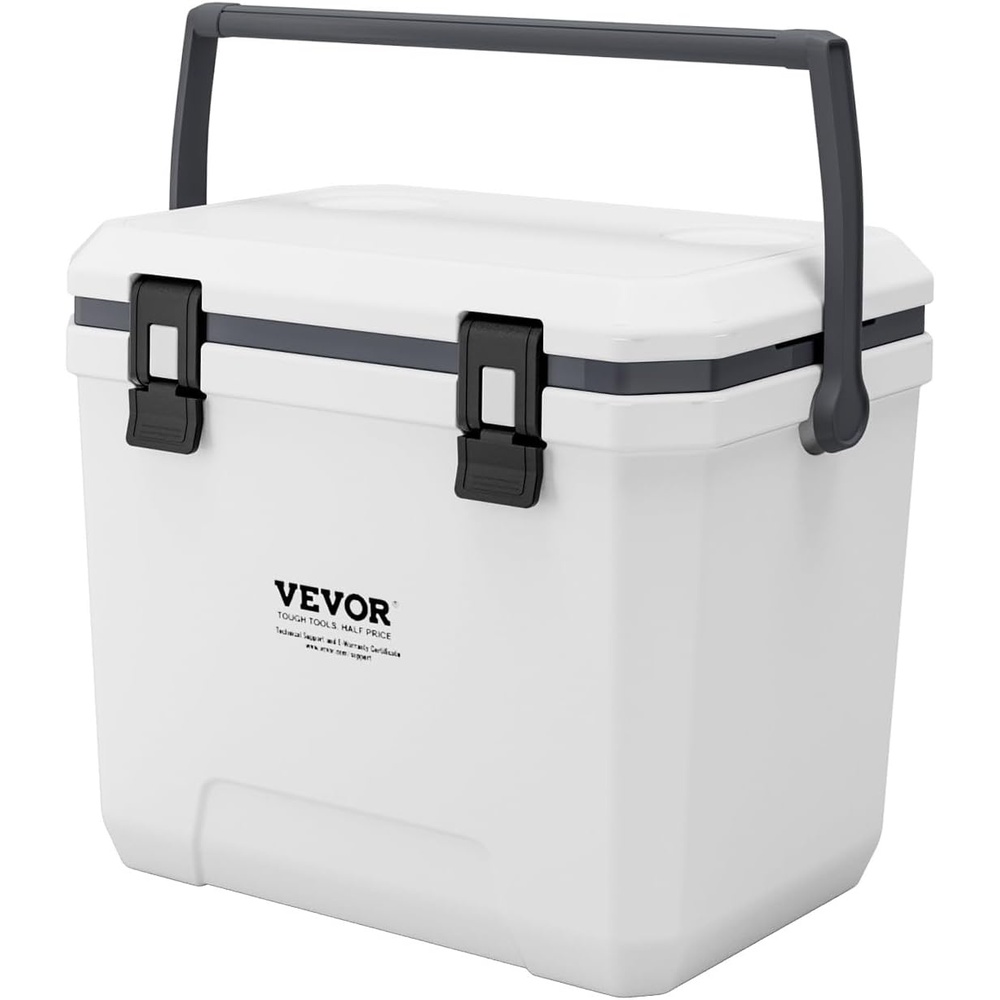 image:imageVEVOR Portable Cooler 38 QT Hard Cooler with Ice Retention HeavyDuty Handles and Cup Holder Lightweight Rigid Material Insulated Portable Cooler Suitable for Family Picnics and Long Trips