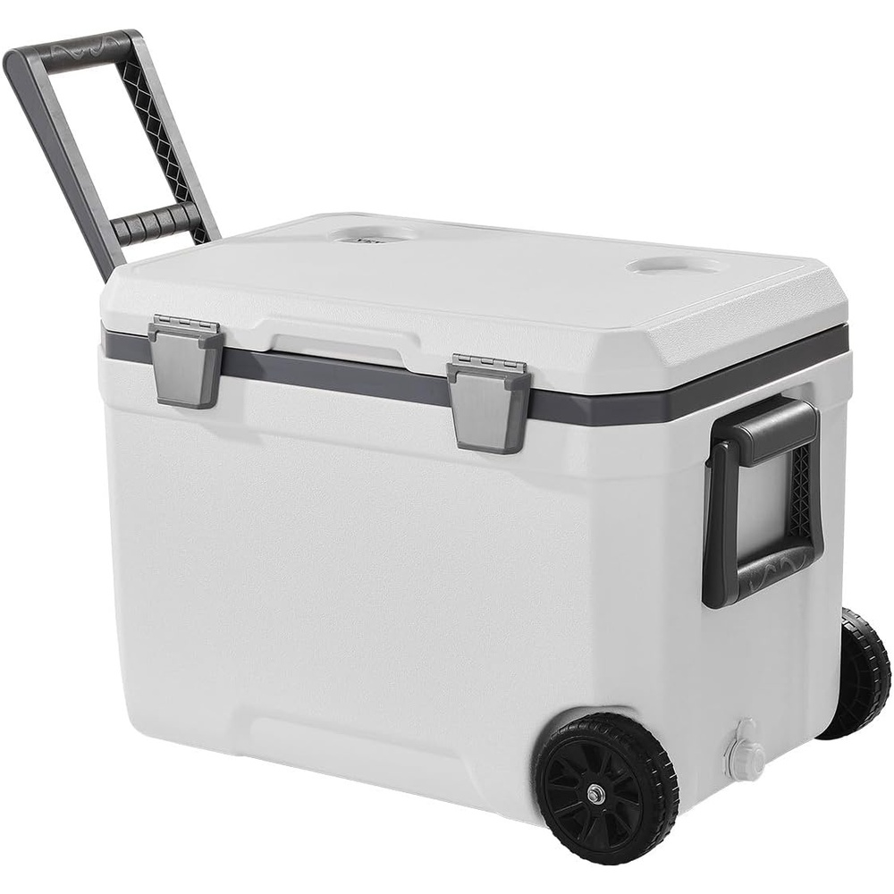image:imageVEVOR Portable CoolerHard Cooler with Ice Retention HeavyDuty Handles and Strap Lightweight Rigid Material Insulated Portable Cooler Suitable for Family Picnics and Short Trips45 QT