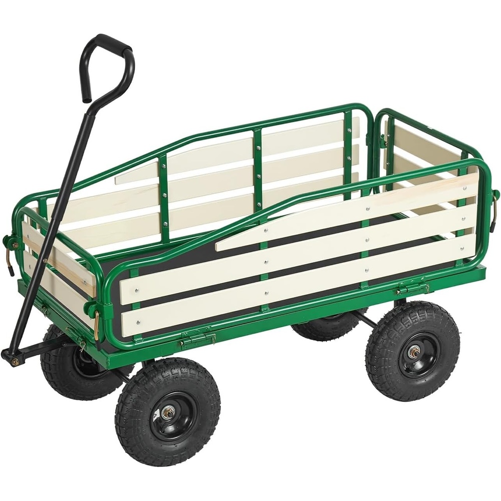 image:imageVEVOR Pull Along Kids Wagon Rolling Toy Cargo Wagons for Kids Outdoor Children Stroller Wagon for Beach Gardening Camping Essentials with Removable SidesBlackgreen