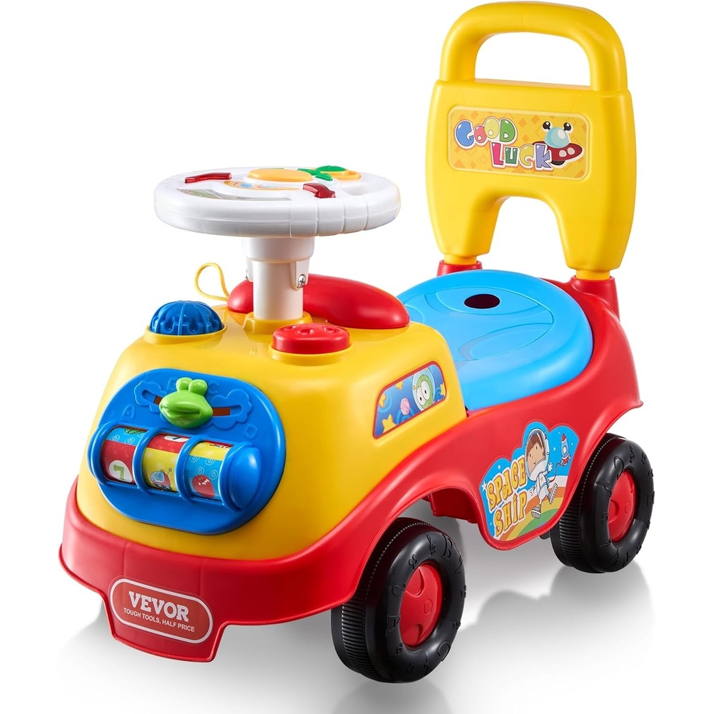 image:imageVEVOR Ride On Toddler Push Car Push Car for Toddler 19 to 36 Months Kids Ride On Toy with Horn amp Music 485 lbs Load Capacity Underseat Storage FoottoFloor Walker for Toddlers Boys GirlsMulticolor