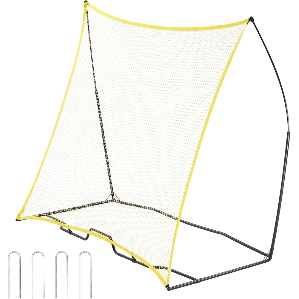 image:imageVEVOR Soccer TrainerPortable Soccer Rebounder Net Iron Soccer Practice Equipment Sports Football Rebounder Wall with Portable Bag Perfect for Team Solo Training Passing Volley7x7ft