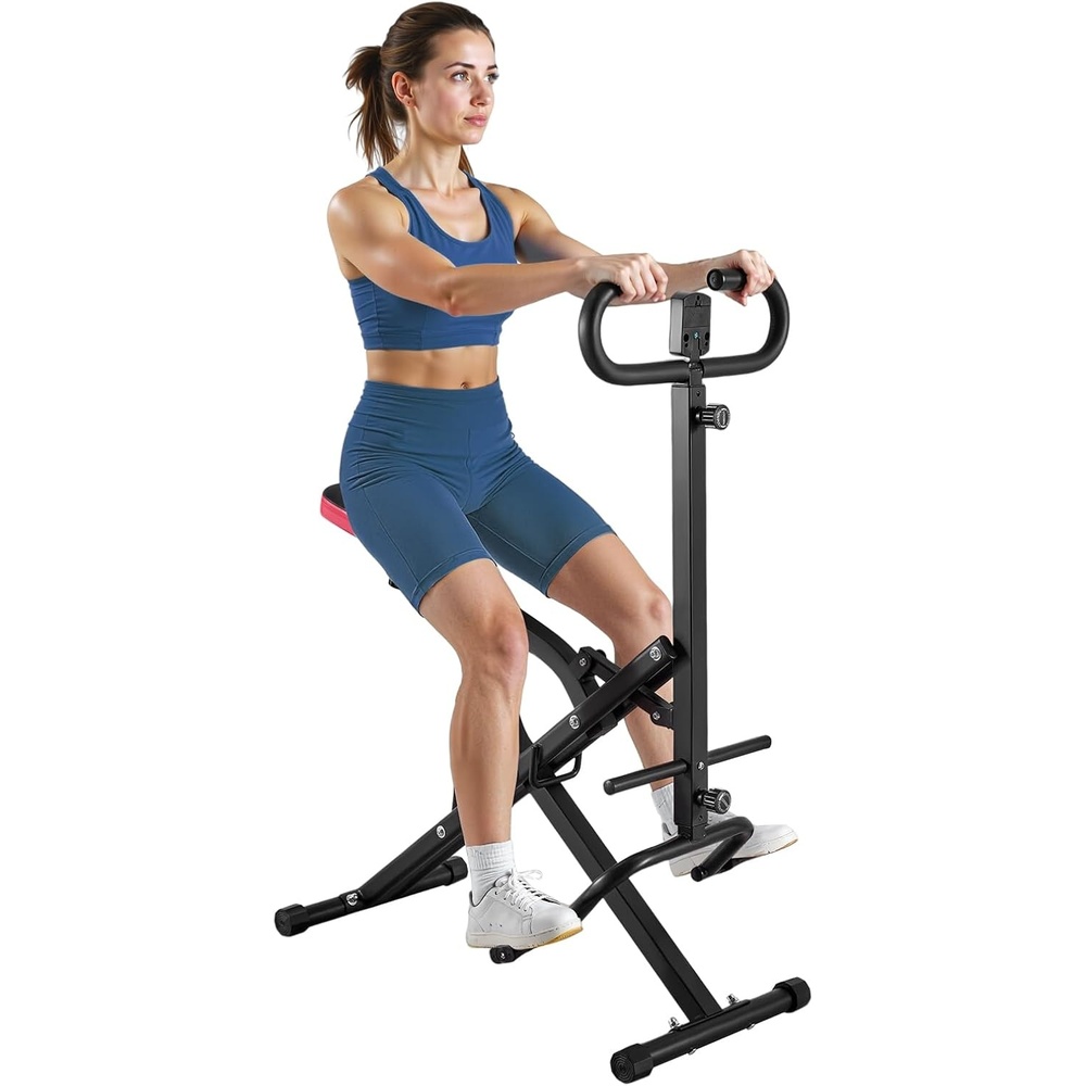 image:imageVEVOR Squat Machine Deep Squat Rowing Machine for Home Easy Setup amp Foldable Exercise Equipment Glute Trainer Machine with 12Gear Adjustable Resistance Glutes amp Leg Home Workout Machine