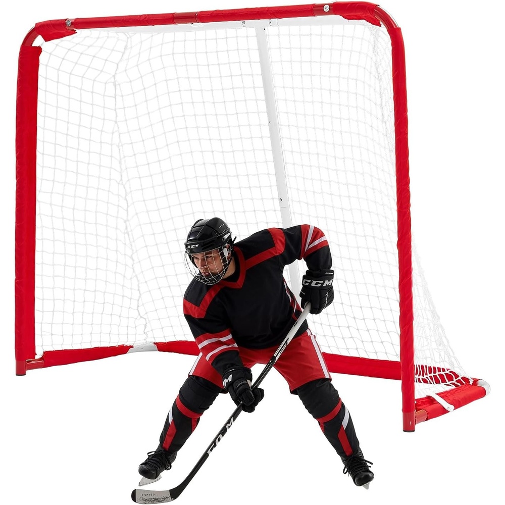 image:imageVEVOR Street Hockey Goal HeavyDuty Steel Street  Roller Hockey Nets Durable Hockey Net for Indoor Outdoor Use Lightweight Portable Training Easy Assembly for Backyard Park Garage54 x 44