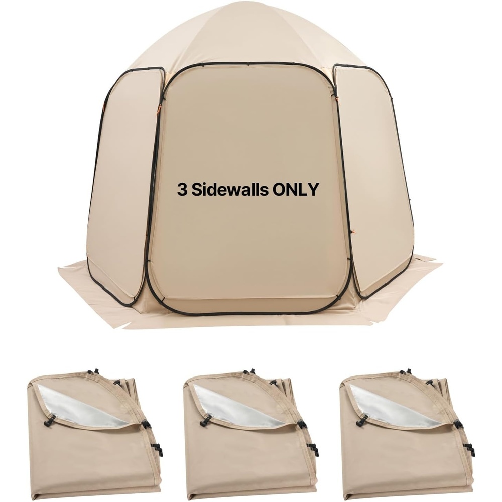 image:imageVEVOR Sun Shade Sail Canopy Covers Fit for 6 x 6 ft Screen House Tent Sun Protection 551 x 571 ft 300D Oxford SilverCoated Fabric Pack of 2 Not Include Tent for Outdoor Activities Beigefor 10x92 ft Popup Tent
