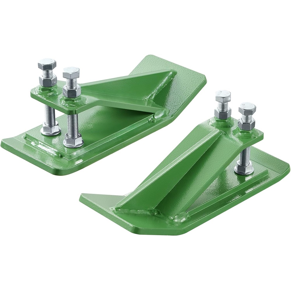 image:imageVEVOR Tractor Bucket Protector 2PCS Heavy Duty Steel Bucket Edge Protectors AntiSkid Device with Double Hexagon Lock Nuts and Bolts for Snow Leave Removal amp Spreading Gravel RedGreen
