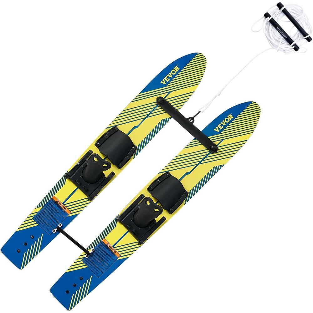 image:imageVEVOR Water Skis Adult Water Ski with Adjustable Horseshoe Bindings amp Padded Rear Toe Plate HighGloss UV Coating Waterskis Combo for Adults Up to 300 lbsTrainer Skis