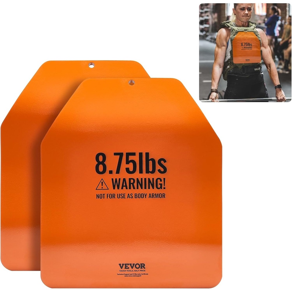 image:imageVEVOR Weight Vest Plates 5758751451975 LB Pairs Premium Steel Weighted plates Additional Weight for Weight Vests for Strength Training Running Fitness Heavy Workouts875LB2 Curved Plates