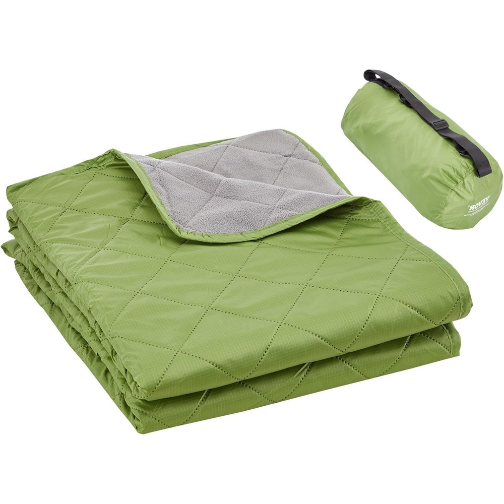 image:imageVEVOR Wool Camping Blanket Large Warm Stadium Blanket Flame Retardant Great for Outdoors Picnics Hiking Sports Events Travel Car amp Bushcraft Survival Kits 64 x 88 Light Grey Wool BlanketsBicolor