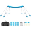 Blue-10*10 FT (4 Pole+8 Sandbags)+ drawstring