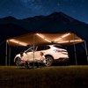 Khaki 270° 18.7*6.4ft Car Awning with LED