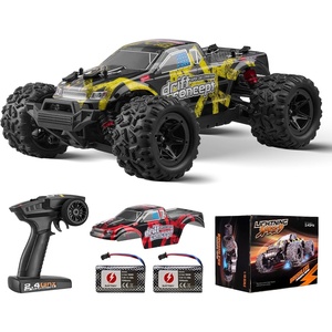 VEVOR 1/18 Scale Brushless RC Car for Adults, All Terrain 4WD Off-Road RC Truck 45 km/h, Remote Control Vehicle with Extra Shell 45° Wheelie & Adjustable Speed Racing Toy for Adults Kids Boys IPX4