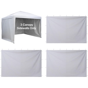VEVOR 12x12ft Pop Up Gazebo Sidewalls with Window, 3 Solid Waterproof Panels, UV Protection, Wind & Sun Privacy Walls for Outdoor Events, Compatible with Clam, Escape & COBIZI Gazebo Screen Shelters(White)