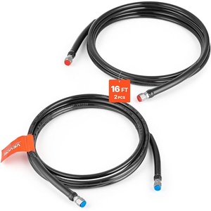 VEVOR 20ft Hydraulic Steering Hose, Outboard Hose Kit, 2-Pack Leak-Proof TPEE Hoses, Compatible with Marine Outboard Steering Systems up to 300 HP, Easy Installation, No Cutting Needed(16ft*2)