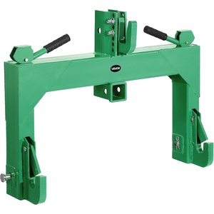 VEVOR 3-Point Quick Hitch with 2 in Receiver, 3000 Lbs Lift Capacity, 3-Pt Hitch with 5 Level Adjustable Bolt, Adaptation to Category 1 & 2 Tractor, Heavy Duty 3 Point Attachments, Black(Green)