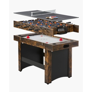 VEVOR 3-in-1/4-in-1 Combo Game Table Set, 48″/54″ Air Hockey, Ping Pong & Foosball Combo, with Pucks & Pushers, Multi Combination Table for Family Game Room or Office(3-in-1)