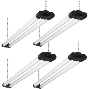 VEVOR 4 Pack LED Shop Light, 4 FT, 40W Linkable Shop Light Fixture, 4500 LM Surface & Hanging Mount Ceiling Lights 59 in Power Cords with ON/Off Switch, for Garage Warehouse Home Workkshop and Office(4 Pack)