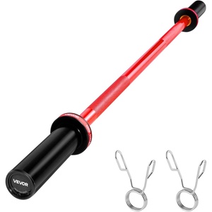 VEVOR 7FT/6FT/4FT Olympic Barbell Bar, Fits 2-Inch Weight Plates, Barbell Bar with Knurled Grip for Strength Training, Weightlifting, Squat, Deadlift, Bench Press, Curl, Overhead Press, 500lbs/700lbs/1000lbs Capacity(4FT  500LBS)