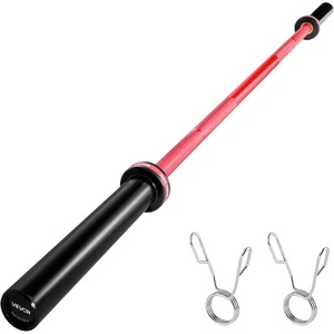 VEVOR 7FT/6FT/4FT Olympic Barbell Bar, Fits 2-Inch Weight Plates, Barbell Bar with Knurled Grip for Strength Training, Weightlifting, Squat, Deadlift, Bench Press, Curl, Overhead Press, 500lbs/700lbs/1000lbs Capacity(6FT  700LBS)