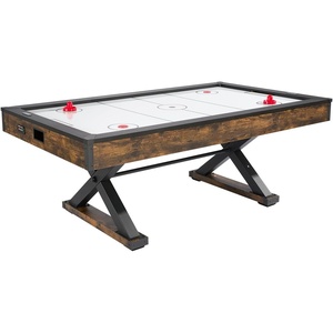 VEVOR 84″ Air Hockey Table, Indoor Arcade Table Gaming Set with 2 Pushers, 2 Pucks, Electronic Scorer, X-Shaped Legs & High-Powered Blower, Air Powered Hockey Game Table for Family Game Room Office