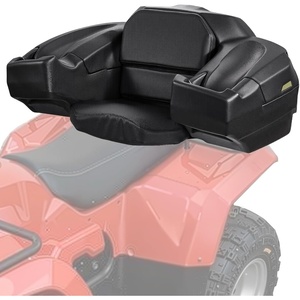VEVOR ATV Rear Storage Box and Lounger, 95L ATV Cargo Box with Seat & Backrest, Waterproof LLDPE & Lockable Lounger Storage Box Fit Most ATVs with Rear Rack, Compatible with ATV, UTV, Can-Am Vehicles