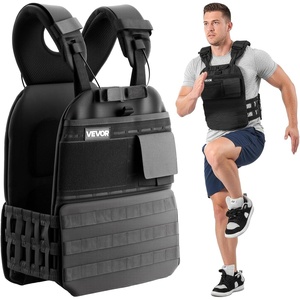 VEVOR Adjustable Weighted Vest, 4-10lbs/20-32lbs/24-40lbs/40lbs Comfortable X-Shape Body Weight Vest Set with 6/8 Weight Packs and Reflective Stripe, for Men Women, Workout Equipment for Strength Training Running Jogging(40 lbs)
