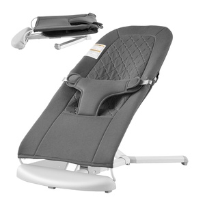 VEVOR Baby Bouncer, Folding Bouncer Seat for Babies 0-9 Months, Portable Baby Bouncer Seat with 2 Reclining Angles, 3-Point Harness & Carrying Bag, Ideal for Indoors Outdoors, Dark Gray(Dark Gray)