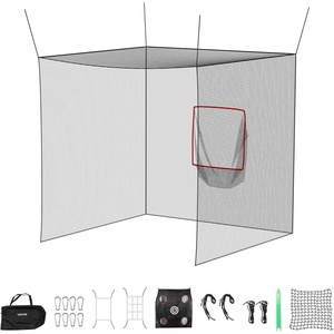 VEVOR Baseball Batting Netting,10/35/55/70 FT Golf Softball Baseball Batting Hitting Training Net, Professional Practice Portable Pitching Cage, Battings Cages Netting for Indoor, Outdoor (NET ONLY)(10 FT Golf Batting Cage)