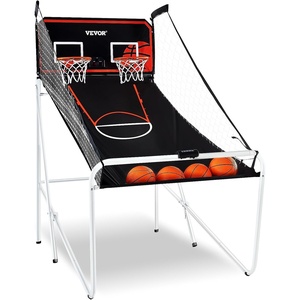 VEVOR Basketball Arcade Game Indoor, 2 Player Indoor Basketball Game, Home Dual Sport with 8 Game Modes, Electronic Scoreboard, and Inflation Pump,Adults(Foldable & 4 Balls)