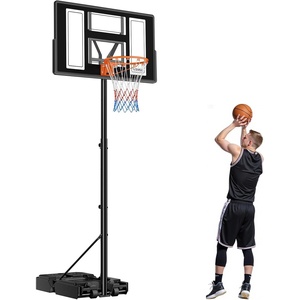 VEVOR Basketball Hoop, 28 32 44 48 54 Inchs PC Backboard, Height Adjustable, Basketball Portable Hoop & Goal, Regulation Basketball Hoop Outdoor, Teens, Adults, Basketball Court, Schools, Parks(Basic Adjustable 4.4-10ft  44 inch Backboard)